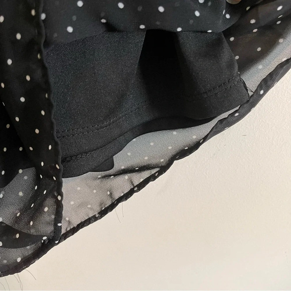 1.State black and white polka dot wide leg elastic waist pants size medium - Picture 3 of 5